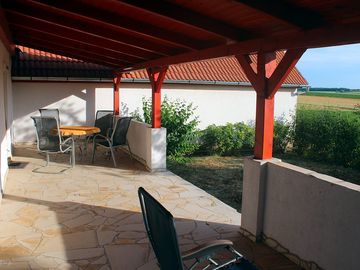 Spacious covered terrace