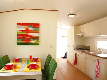 Dining area and kitchen