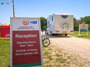 Sign for reception