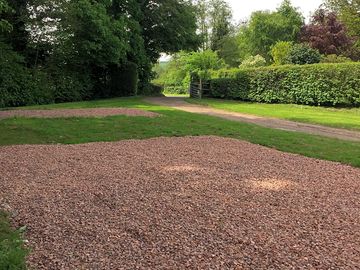 Gravel and grass pitches