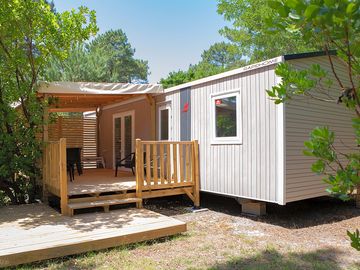 Static caravan exterior