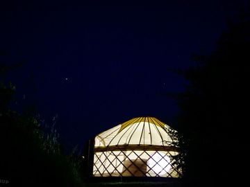 Yurt by night