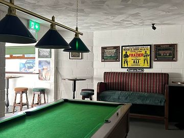 Pool table at the bar
