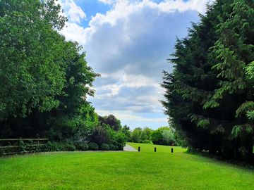 Campsite view from pods
