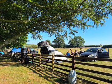 Camping under the trees