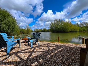 Firepit overlooking the lake
