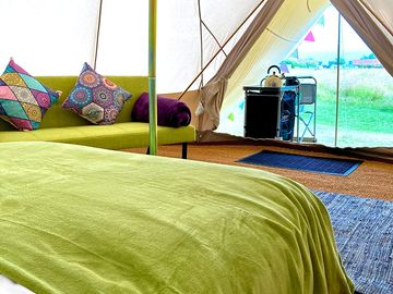 View from inside the tent