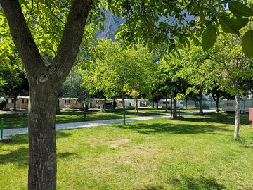 Shade and grass pitches