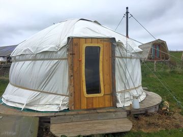Exterior of the yurt