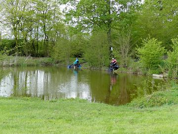 Tomo's pleasure fishing lake, a short walk from the caravan pitches