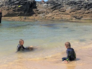 Rockpools at gwithian beach