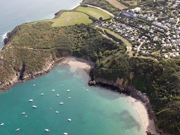 Aerial view of the campsite