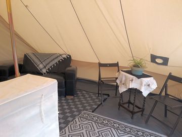 Bell tent interior