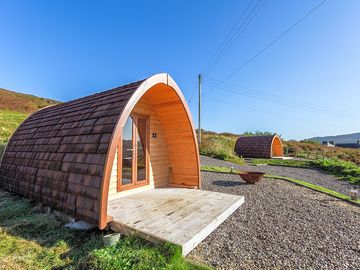 Camping pods with decking