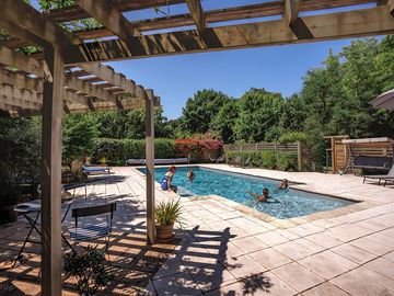 The pool with a shady loggia