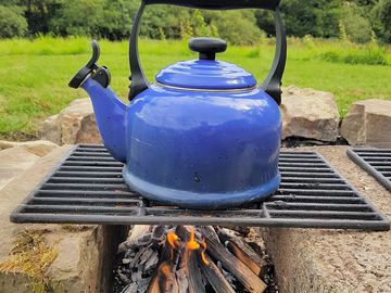 Boiling the kettle on the open fire