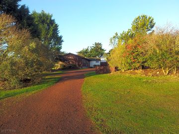 The reception and toilet block are close to the camping field