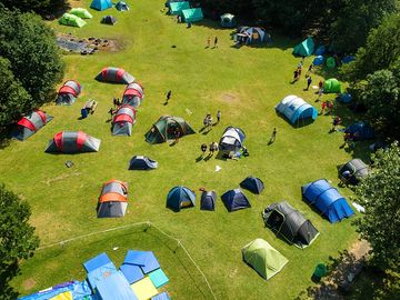Aerial shot of pitch area