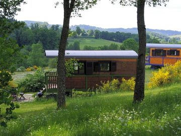 Lots of space around the caravans