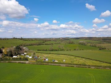 Ariel view of Springfields Countryside Caravan and camping taken April 2021