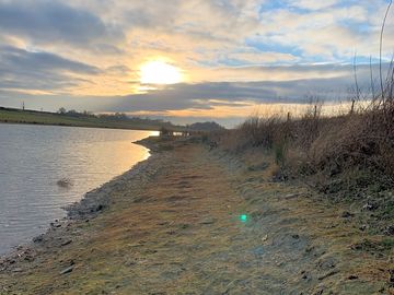 Sunset over the lake