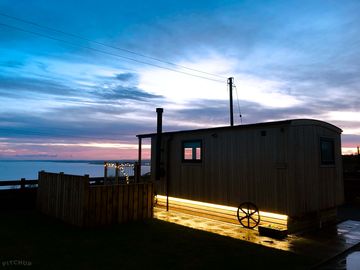 Outside of the shepherd's hut