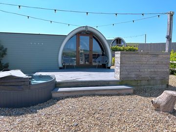 Exterior of one of our deluxe pods