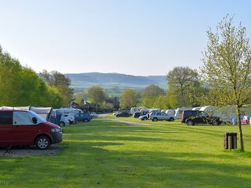 Spacious pitches with rural views