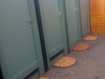 Shower and toilet block