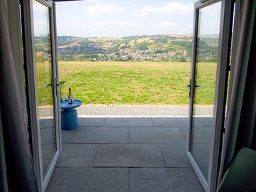 Arkwright lodge view through patio doors