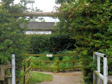 Entrance to shower/toilet block