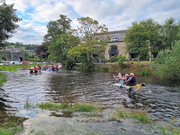 The river fowey during lostwithiel carnival