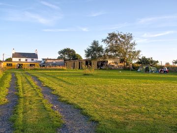 Part of the camping field, looking back at the house