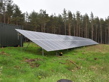 Solar panels power the bothies