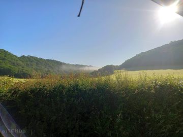 Sunrise over the field