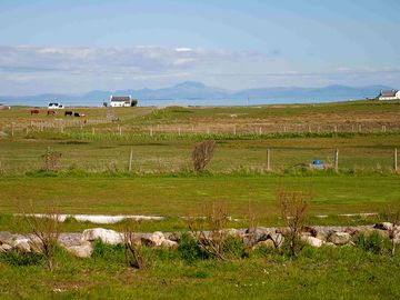 Campsite amidst crofting land