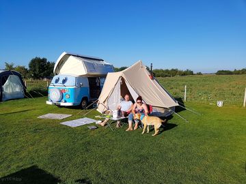 Grass pitches for tents and campervans