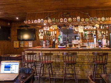 Enjoy drinks or food at the bar