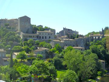Balazuc village, eight kilometres from the site