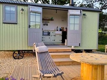 Outside the hut