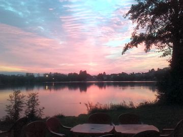 Sunset over the lake