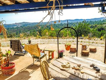 Shared patio far-reaching rural views