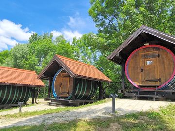 The barrels in situ