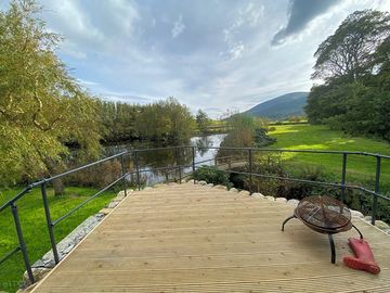 The lily pod deck, with a view over the pond