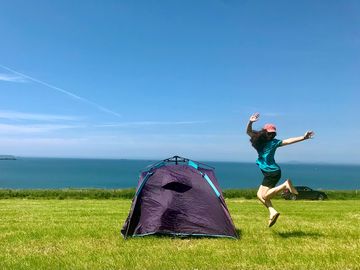 Tent pitched on site
