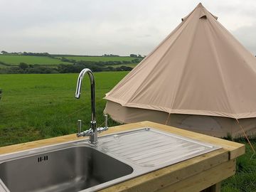 Washing up with a view