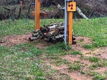 Water, hook up and firewood