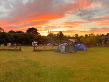 Sunset over the fields