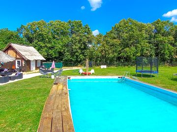 The pool and café