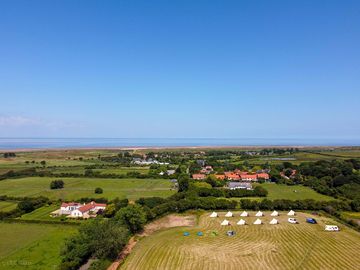 A view of our wonderful campsite in the beautiful village of Holme-next-the-Sea! Right by the coast!
